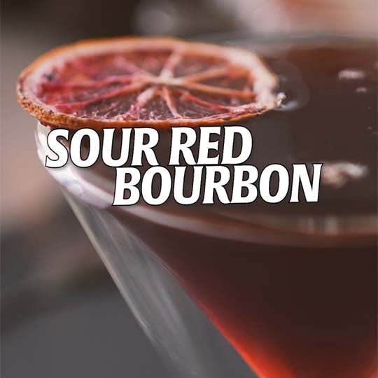 Regent Coffee's Red Bourbon Sour mocktail in martini glass