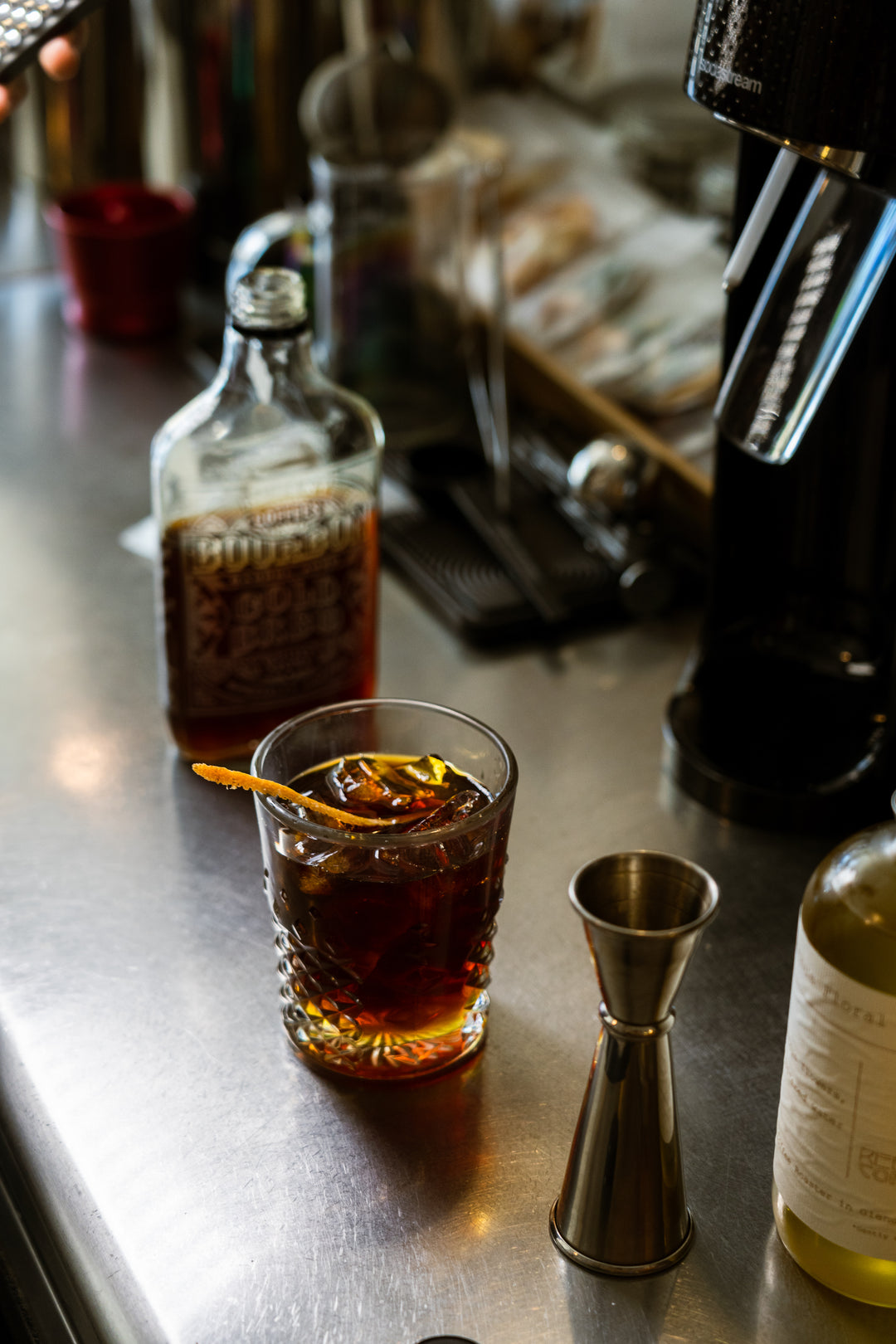 Whiskey old fashioned coffee version