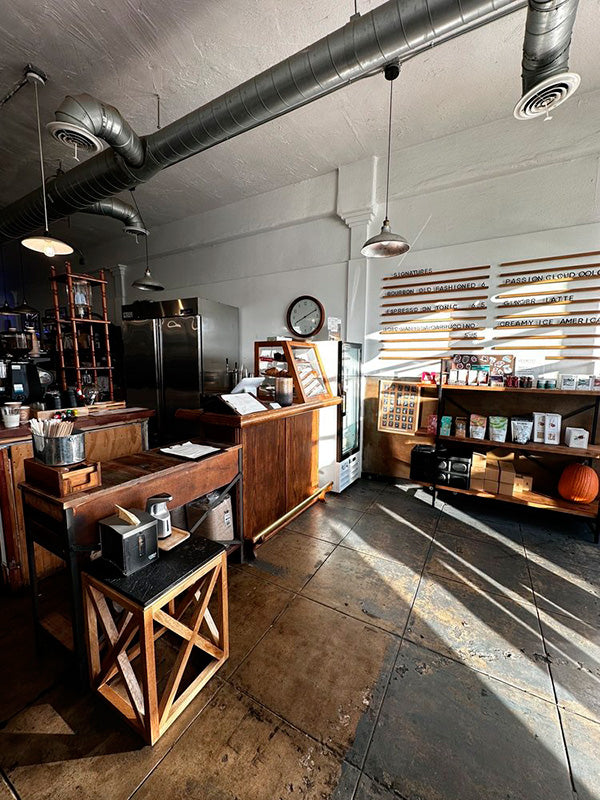 Interior photograph of Regent Coffee in Glendale, CA