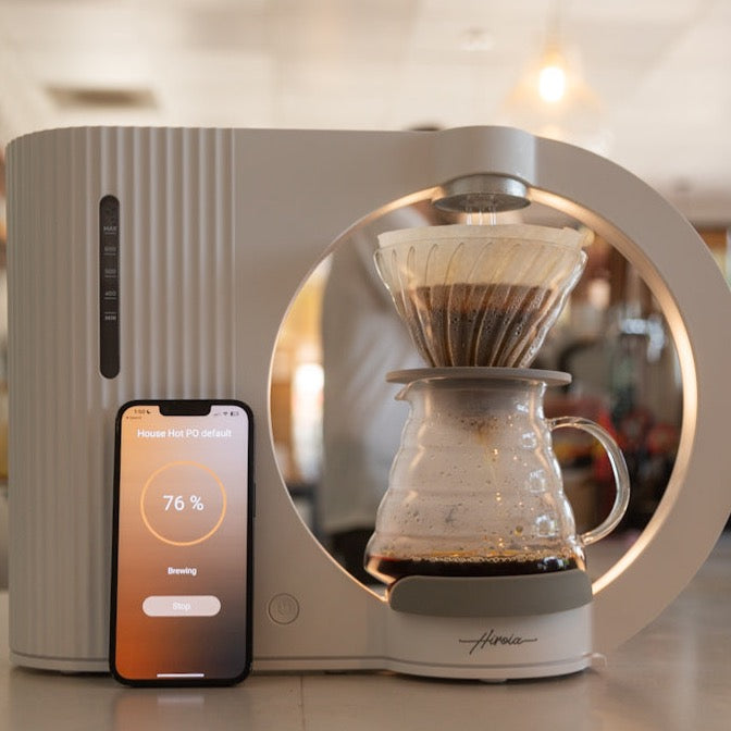Hikaru is the ultimate pinnacle of smart home coffee makers, combining simplicity and ease of use with complete control for the perfect cup of coffee. Enjoy the best coffee at home that consistently rivals any pour over coffee bar through Hikaru’s perfectly repeatable brews with precise temperature, flow and turbulence control in an easy to use automated package. Paired with the legendary Hario v60, the technology of our pro commercial brewers is deployed in a simple and beautiful home brewer.